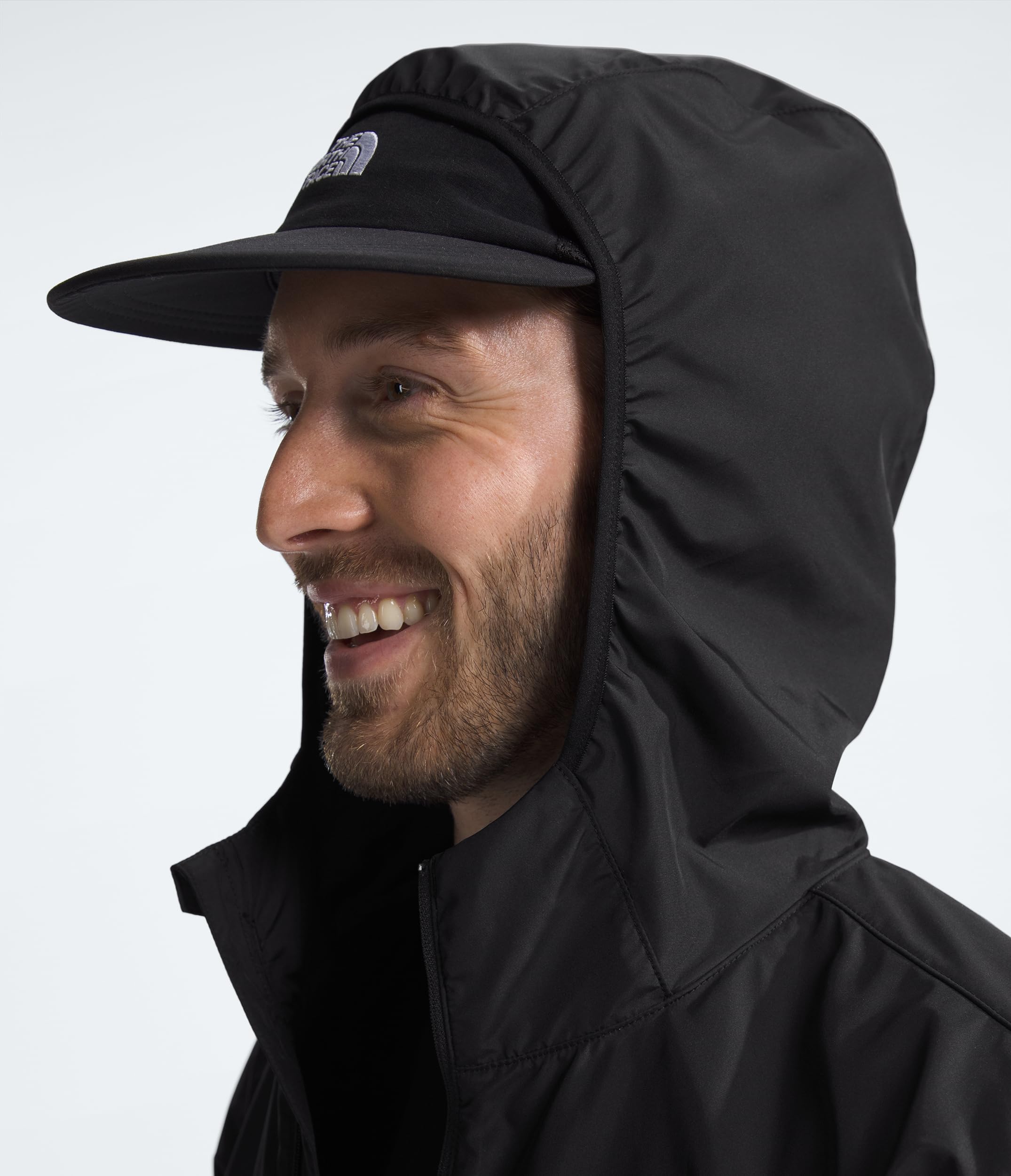 The North Face Hombres Higher Run Wind Jacket Laufbekleidung Chaqueta para Correr Vivid Flame/Black Currant Purple - Naranja