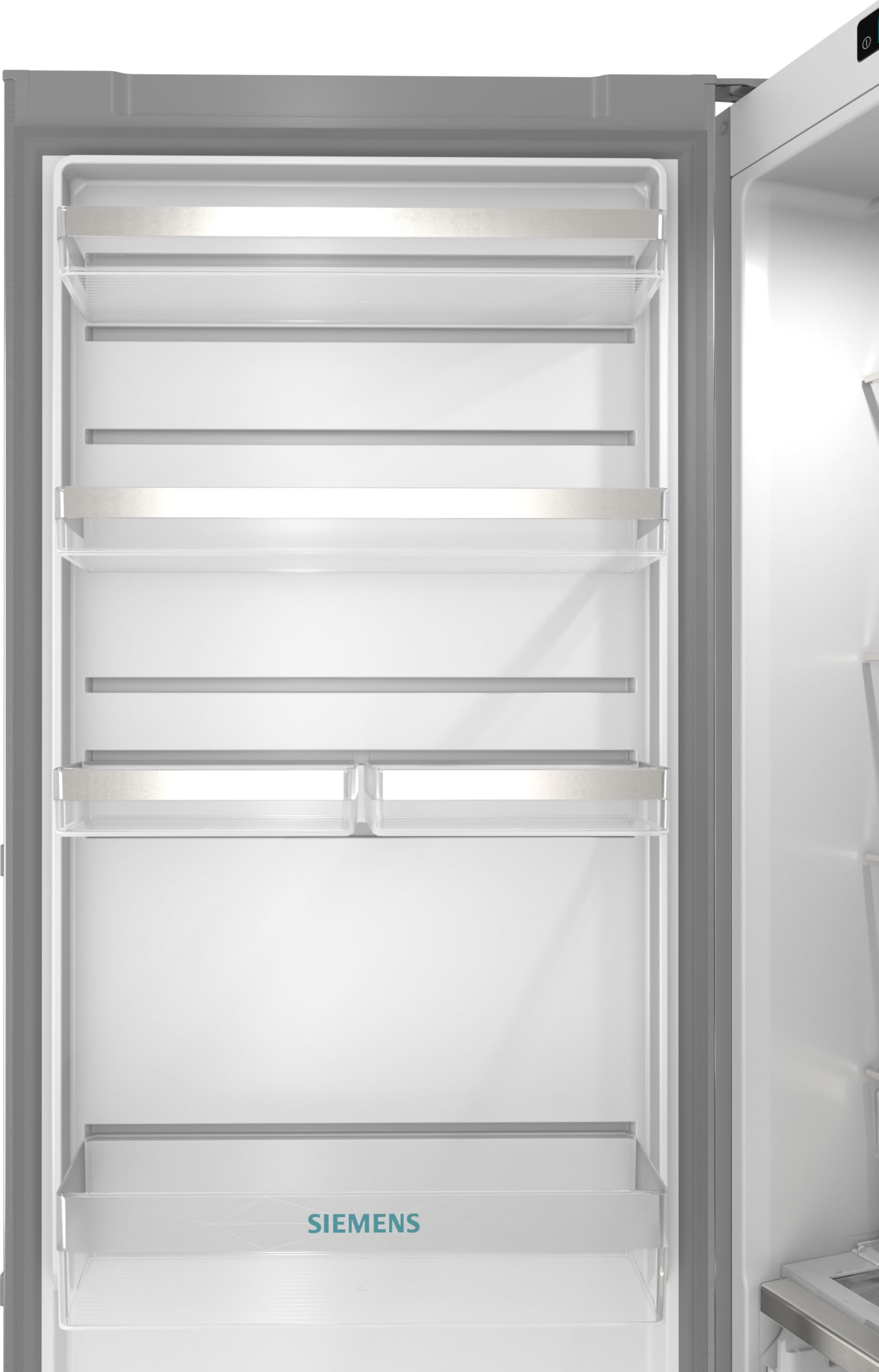 Siemens iQ300 Freistehender XXL Kühlschrank 186,2 x 59,5 cm, KS36NVICG, 402 L Kühlen, Total noFrost, hyperFresh 0°C Schubladen, LED-Beleuchtung, Metall-Rückwand, antiFingerprint Edelstahl