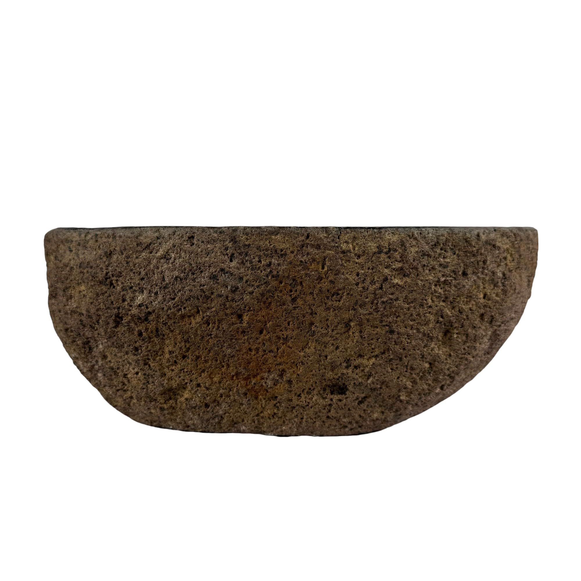 Umywalka owalna (30-35) x (25-30) cm kamień rzeczny - kamień naturalny rdzawy kolor - umywalka do łazienki - zlew - miska do mycia - unikalny kształt i kolor!