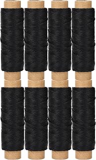 264야드 150D 가죽 바느질 왁스 실, 가죽 공예용 코드 DIY 직경 1mm 블랙 바느질 스레드 코드 8개, 각 33야드 (컬러 C)