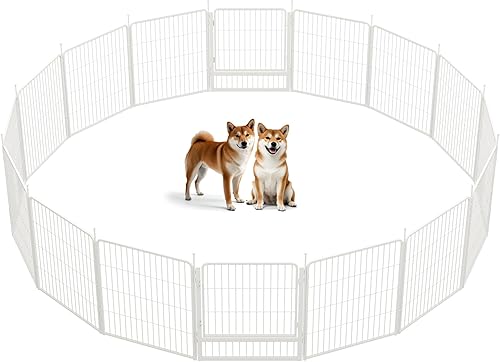 Miniatura 26 de SunsGrove - Cerca para perros, 24 pulgadas de 8 paneles para interiores, corralito para perros pequeños y cachorros, fácil de instalar, cerca