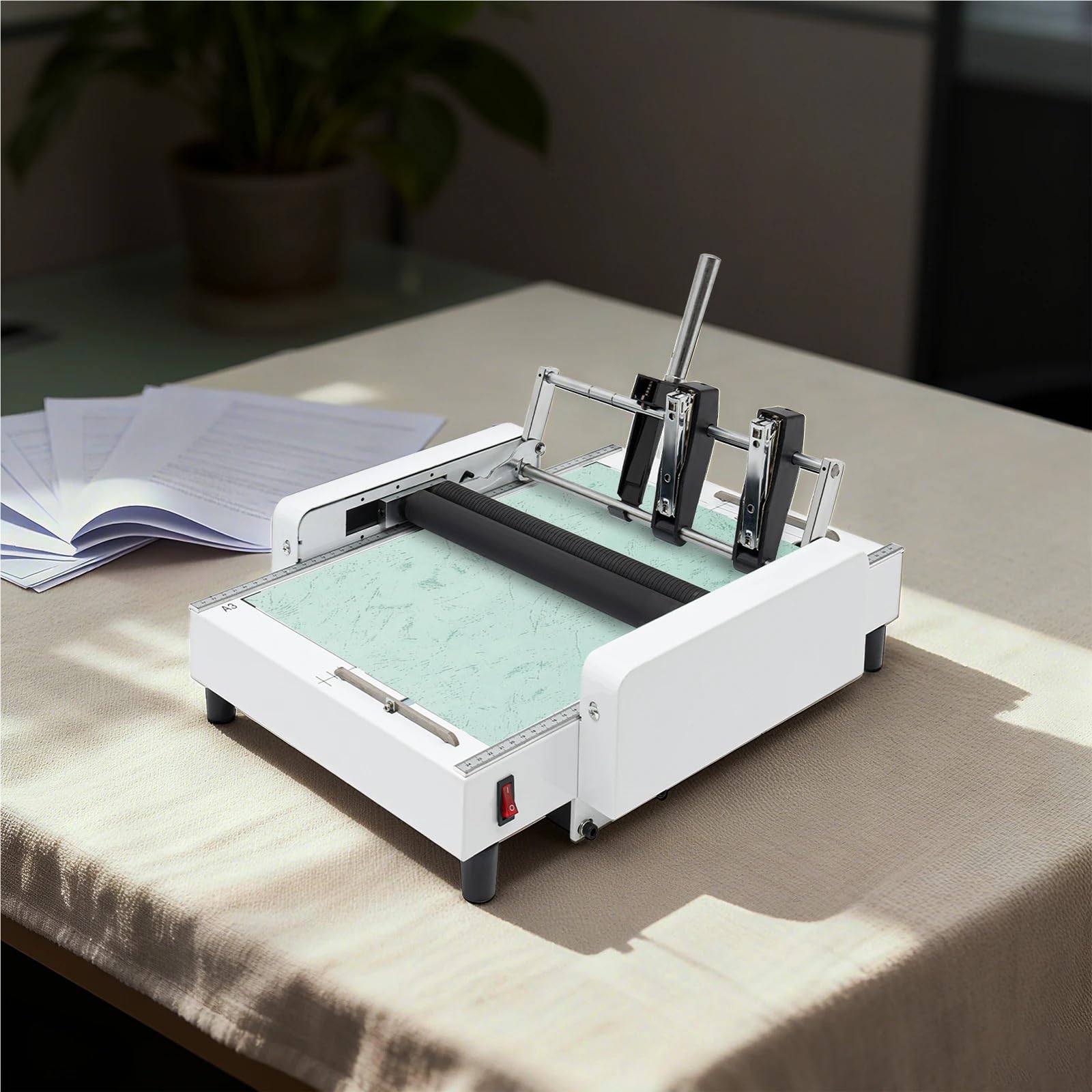 Piegatrice for carta da 60 W, macchina for opuscoli A3, rilegatrice e piegatrice con pannello visibile 5,83 * 8,27 pollici-11,69 * 16,54 pollici Compatto ed efficiente