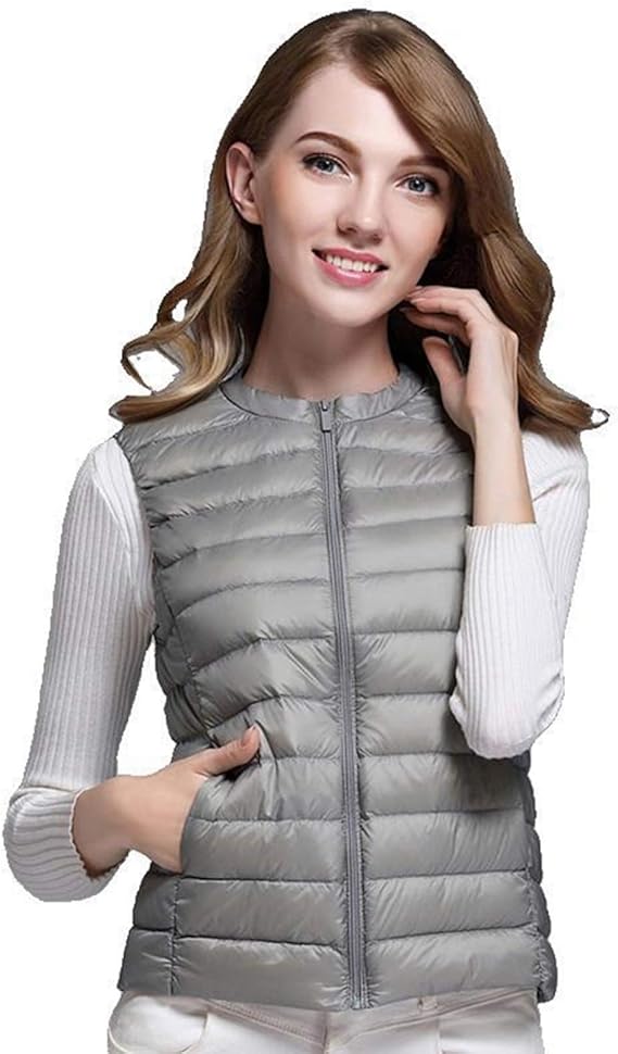 Amazon ショート丈 ダウンベスト レディース 冬 インナーベスト ダウンジャケット ベスト 可愛い 無地 シンプル 通勤 通学 スポーツ カジュアル アウトドア ノーカラー ダウン 袖なし 暖かい 薄い 防寒 ウルトラライト ベスト 通販