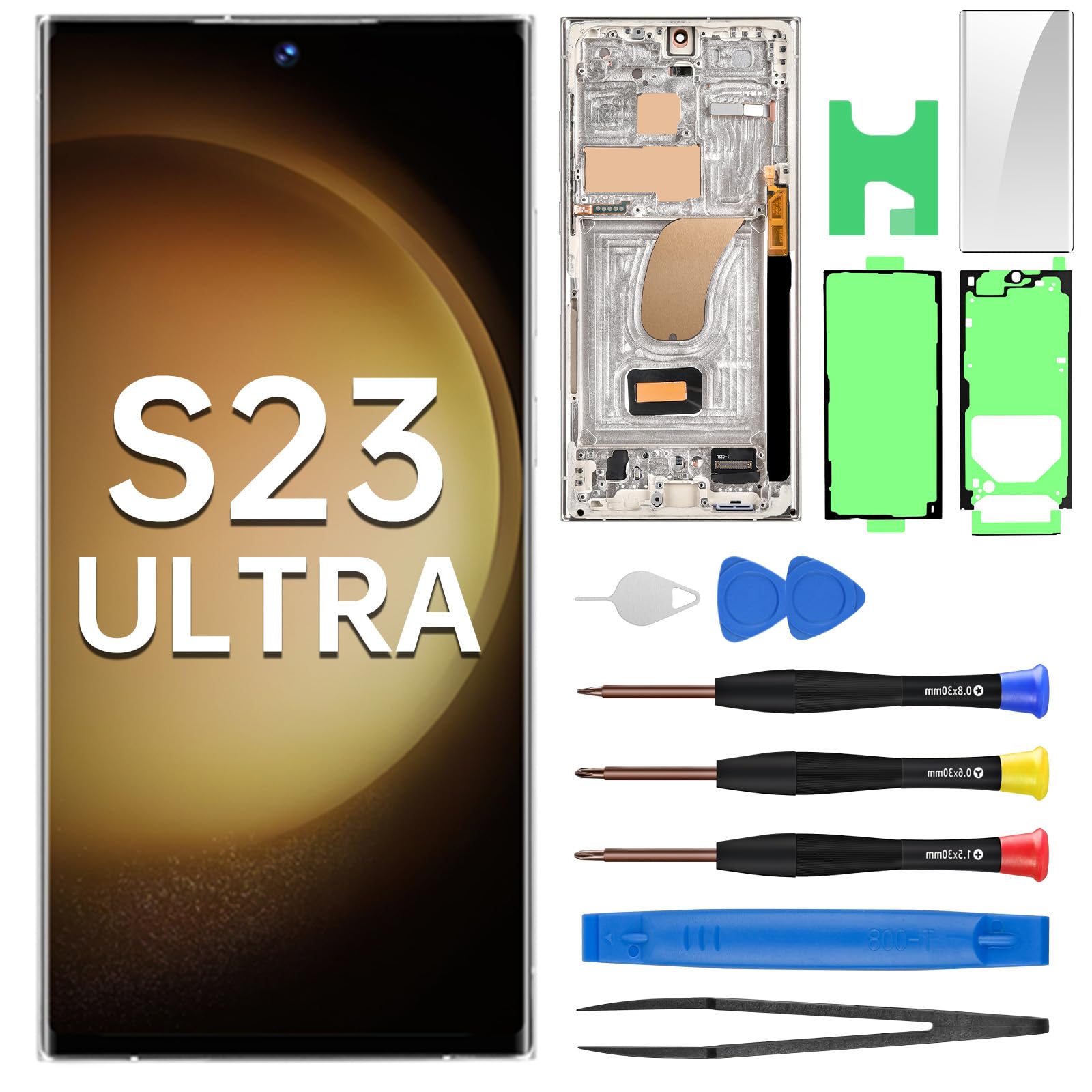 Amazon.com: BESJMYT for Samsung Galaxy S23 Ultra AMOLED Screen