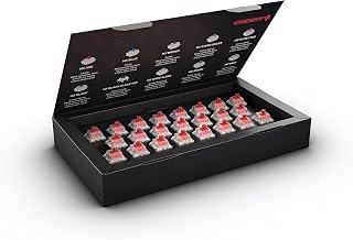 CHERRY MX RGB RED SWITCH KIT, Box with 23 Mechanical Keyboard Switches, for DIY, Hot Swap or Gaming Keyboard, Linear Switch without Click, Smooth and Direct