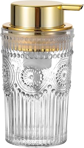 Dispensador de jabón de manos espumoso, soporte de jabón de espuma de vidrio, dispensador de loción recargable (L-Clear-Foaming)