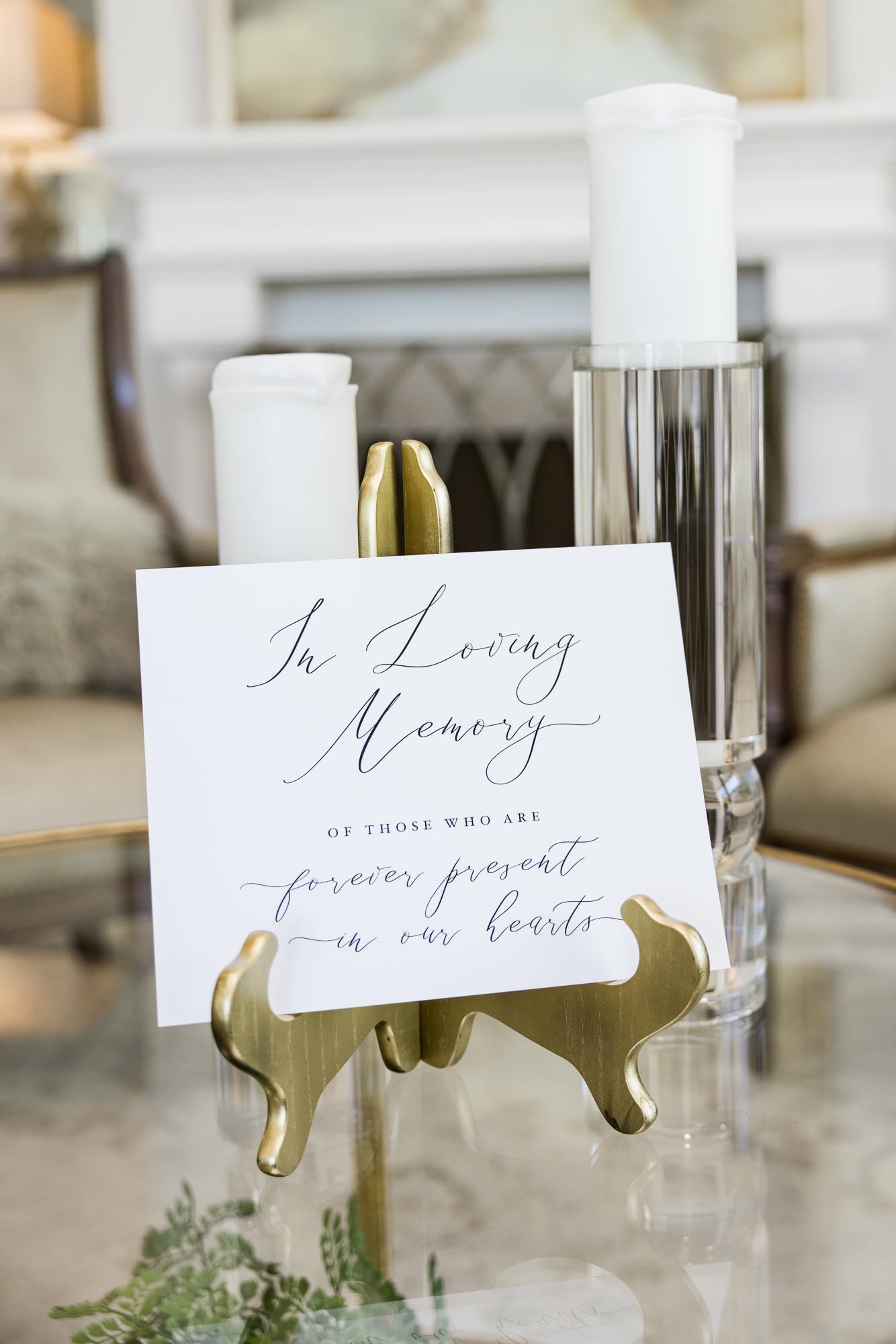 Loving One Sign Wedding Remembrance - 8x10 Pearl White With Gold Print For Remembering ...