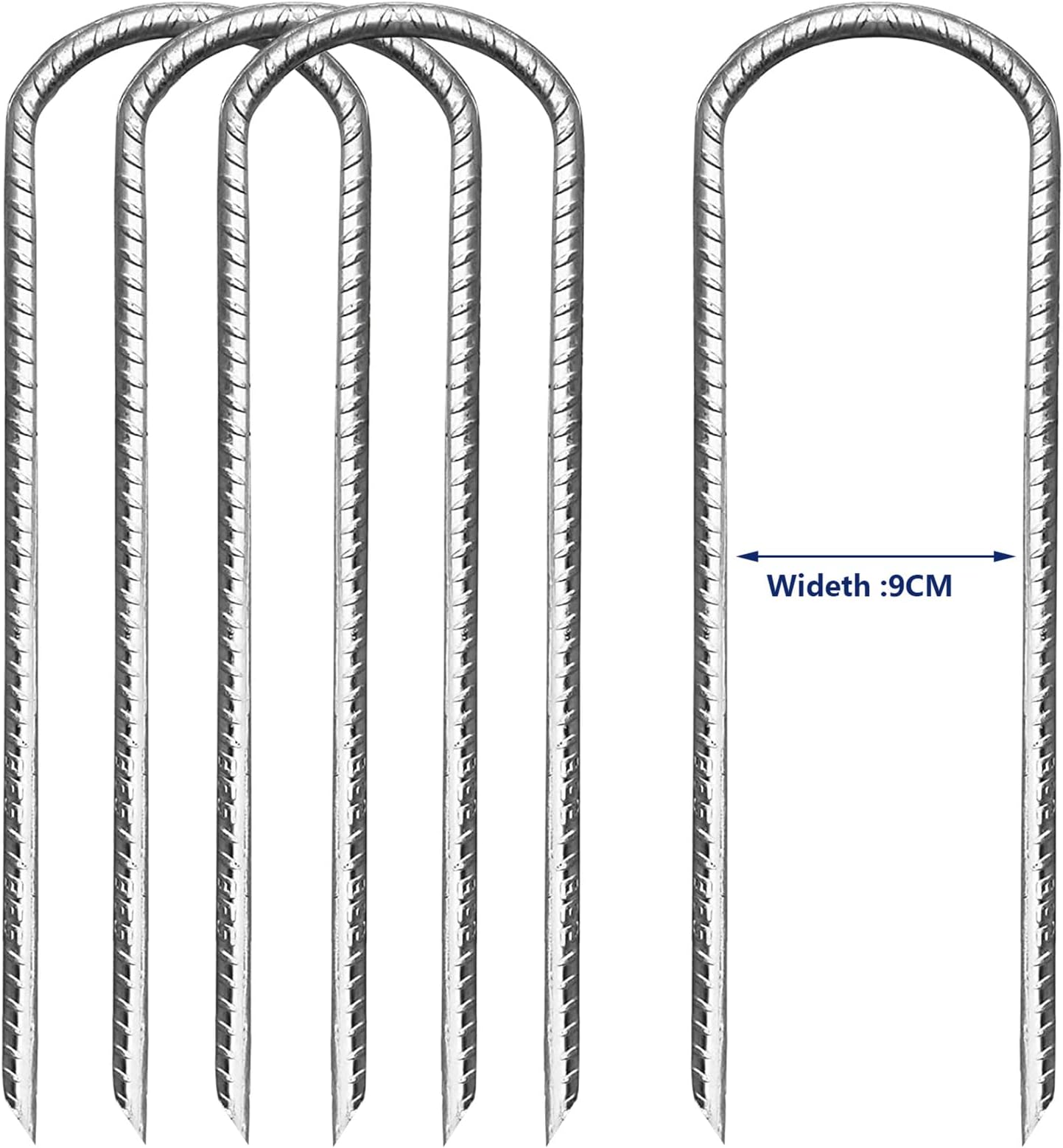 Piquet Pour Tente Decathlon Piquets Sol Acier 30cm - Lot De 6 - Ancrage Tente Trampoline Jardin - Extrémité Biseautée Piquets Jardin