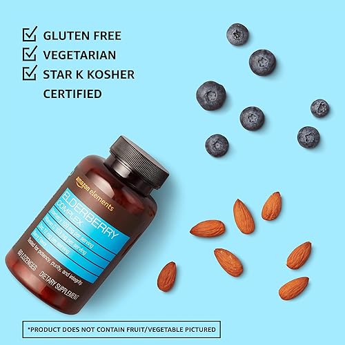 Miniatura 3 de Tienda Elements Complejo de bayas de saúco soporte del sistema inmunológico 60 pastillas con sabor a bayas saúco 100 mg vitamina C 103 mg zinc 12 mg