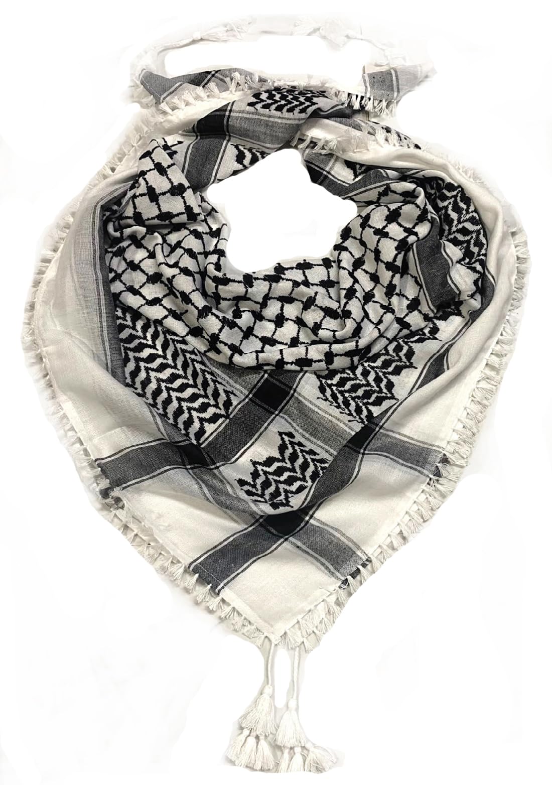 Arfat scarf Palestinian scarf classic white black muslim Arafat Scarf mens head scarf