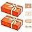 LIFELUM Orange Gift Boxes, 13.85 x 8.35 x 4.45 inch 2 Pack Gift Boxes with Lids Contains Card, Ribbon, Shredded Paper Filler for Holidays,Thanksgiving,Birthdays, Bridal Gifts,Weddings