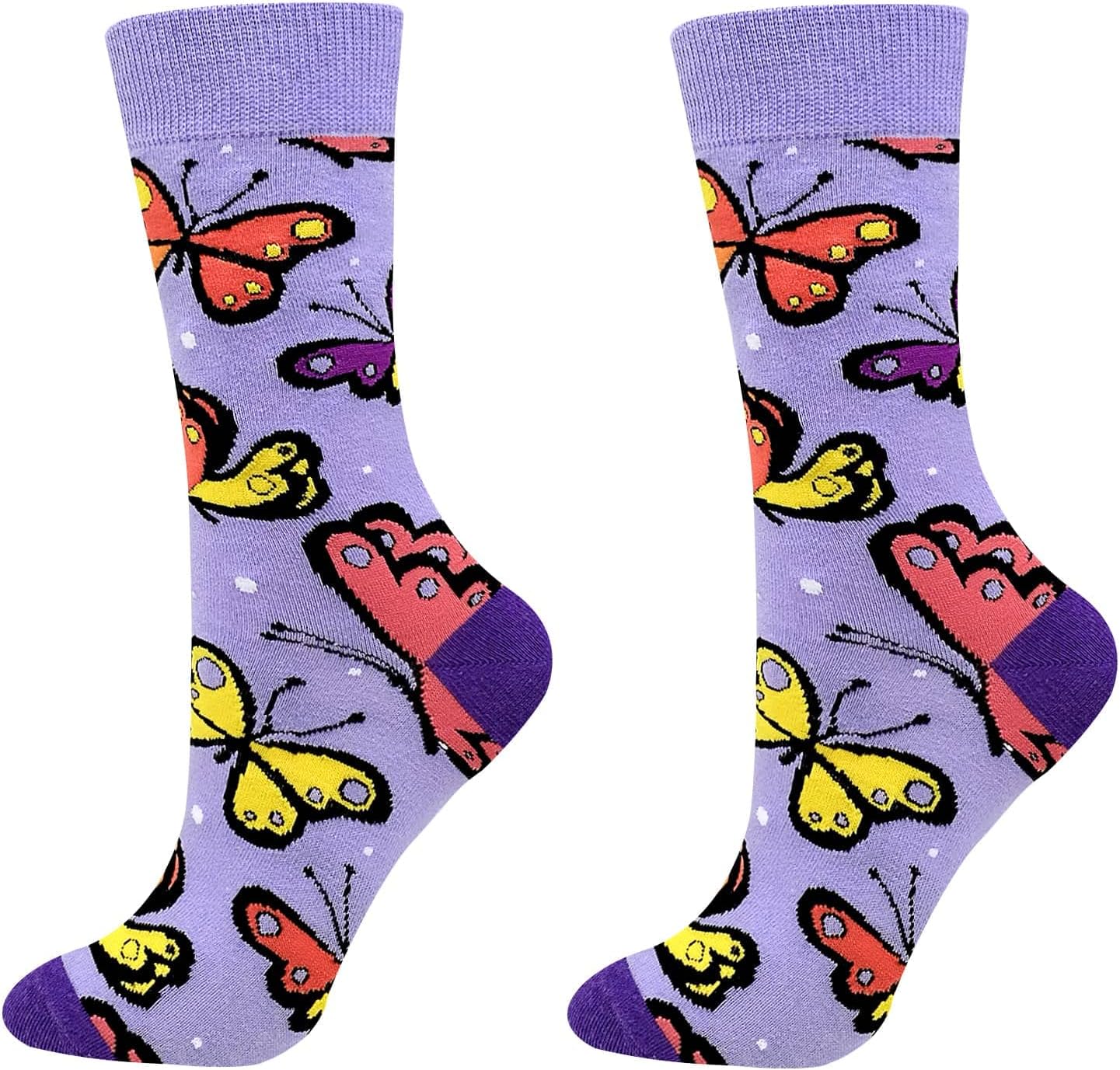 Fasefunn Colorful Socks for women Fun Funny Funky Animal Marvel Pattern Sock Calf Pack, Premium Cotton, Size 6-11 - Image 6