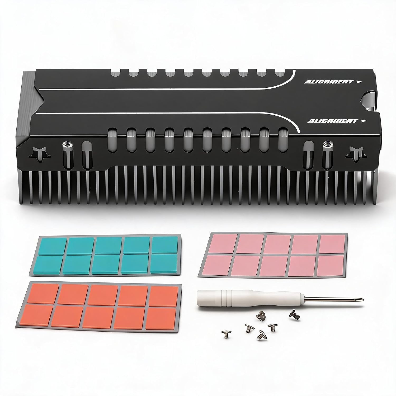 M.2 SSD Heatsink, Ultra Thin Aluminum Cooler with 38 Fins