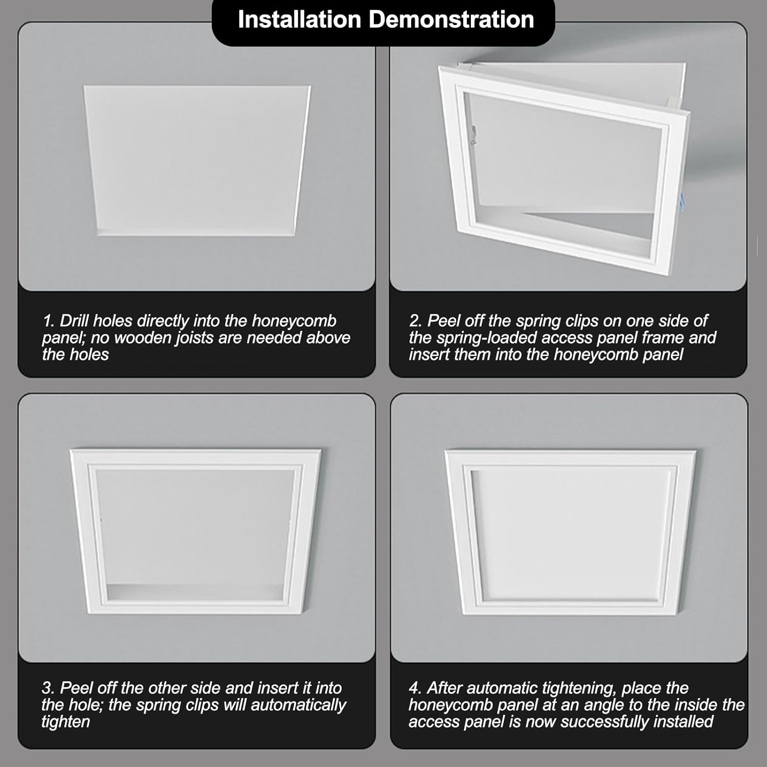 Roof Access Hatch, Access Doors, Plastic Access Panel, Concealed Touch Latches, for Wall/Ceiling, for Versatile Emergency Access Gate(20cm/7.9in)