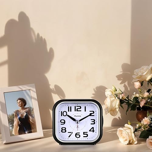 Miniatura 6 de Reloj despertador fuerte, números grandes legibles para personas mayores, despertador analógico de 4.3 pulgadas para dormitorios y hogar, funciona