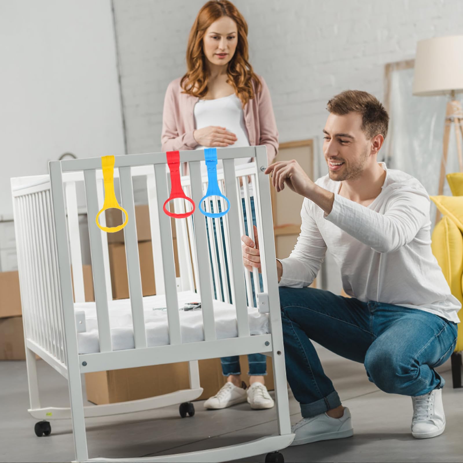 Anelli Box Bambini 6 Pezzi per Lettino Recinto Imparare a Stare in Piedi