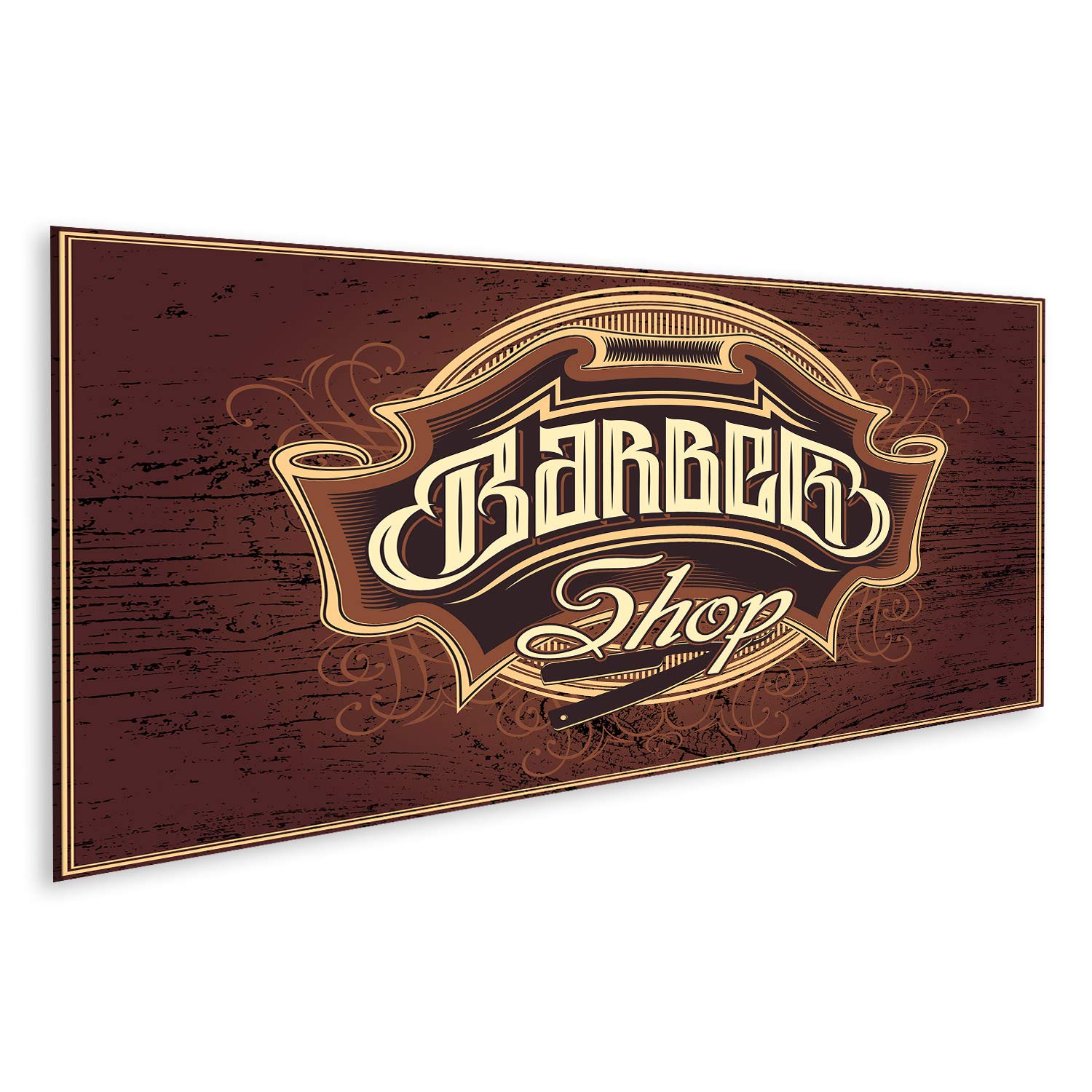 islandburner Prime Bild auf Leinwand Zeichen Barber Shop Braun Vektor Bilder Wandbilder Poster