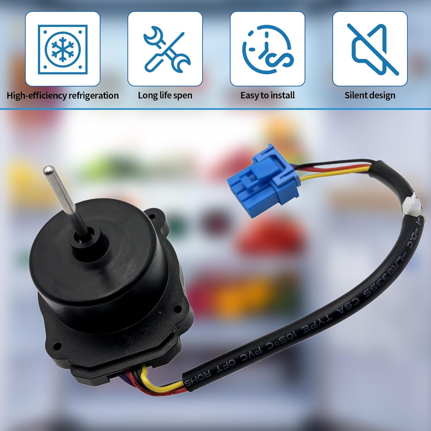 LMXS28626S LFXS26973S LFXS26596S Refrigerator Condenser Fan Motor Assembly Compatible with LG Kenmore LMWS27626S LRMDS3006S LRFDS3016S LRFXC2416S LMWS27626S LFXS28968S LMXS28626D LRMDS3006D