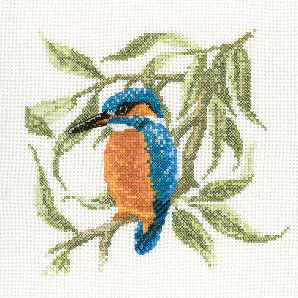 Heritage Crafts Kingfisher Counted Cross Stitch Kit - Aida