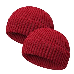 JYxingchi Wool Fisherman Beanies for Men Women Short Cuff Knit Beanie Winter Warm Hats Trawler Hat Stylish Watch