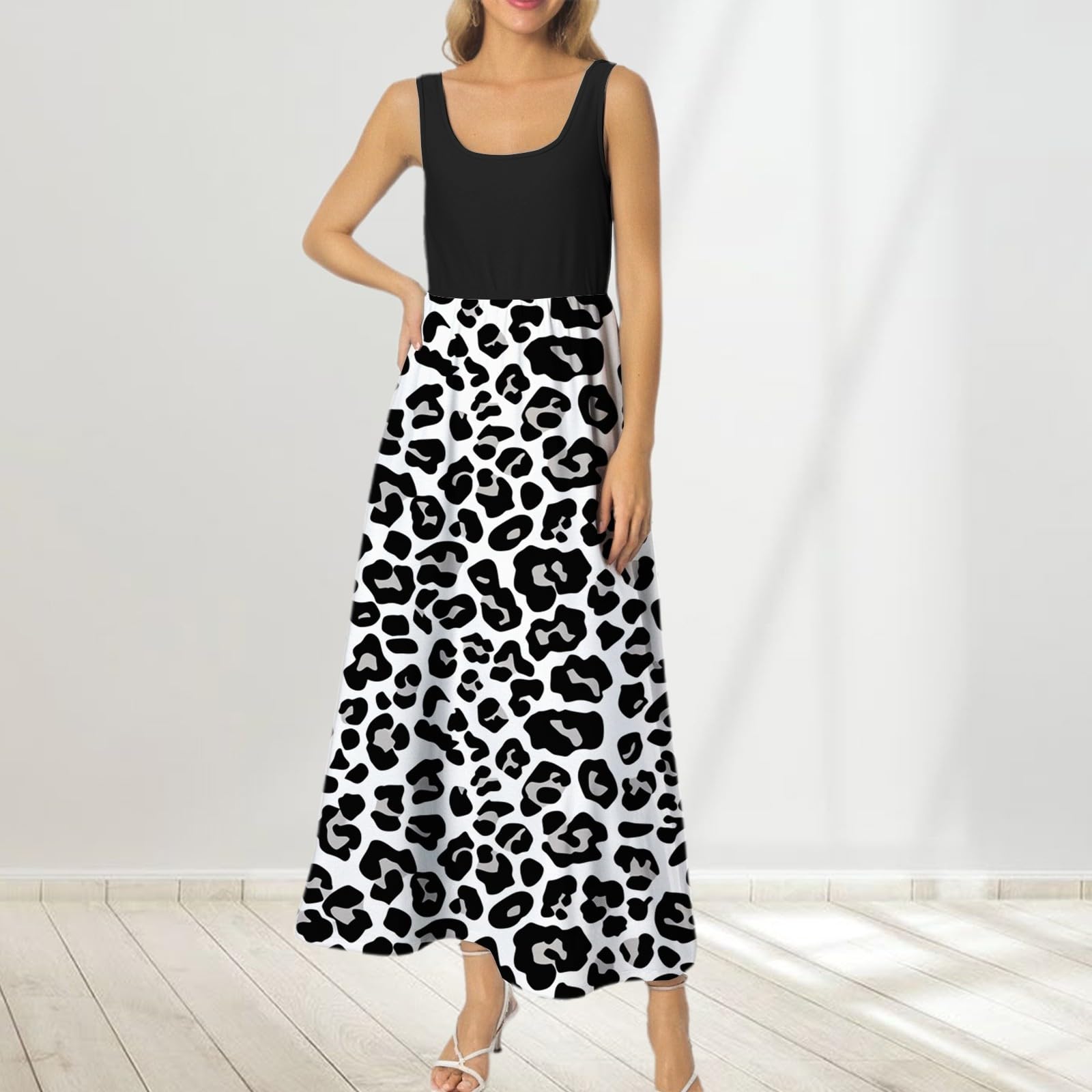 Générique Robe Grande Élégante à Imprimé Printanier pour Occasions Spéciales et Sorties