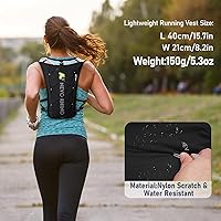 Vista 2 de Chaleco impermeable para correr, chaleco de hidratación transpirable de 5.5 L con vejiga de agua de 1.5 L, chaleco de agua para senderismo, carreras