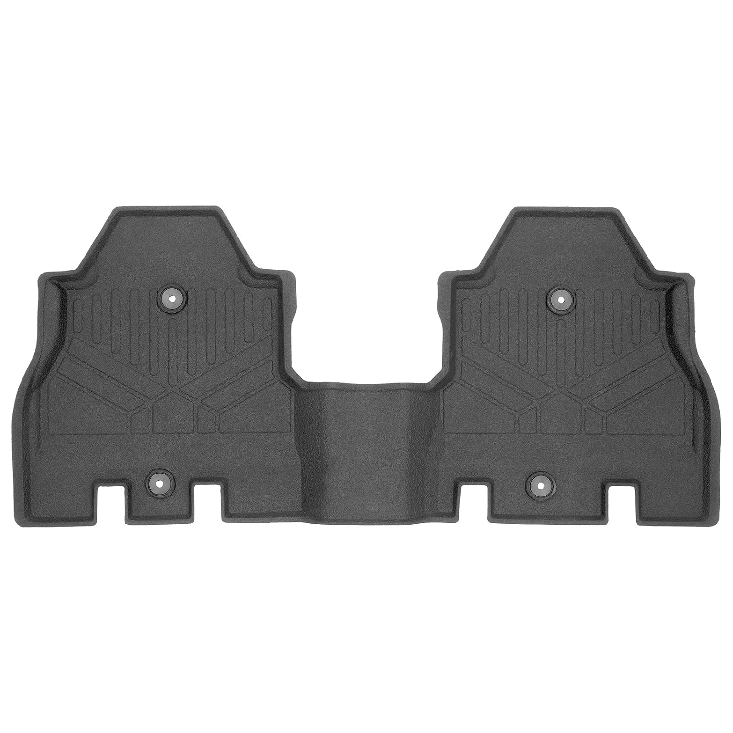 SMARTLINER Custom Fit Rubber Floor Mats 2nd Row Liner Black for 2018