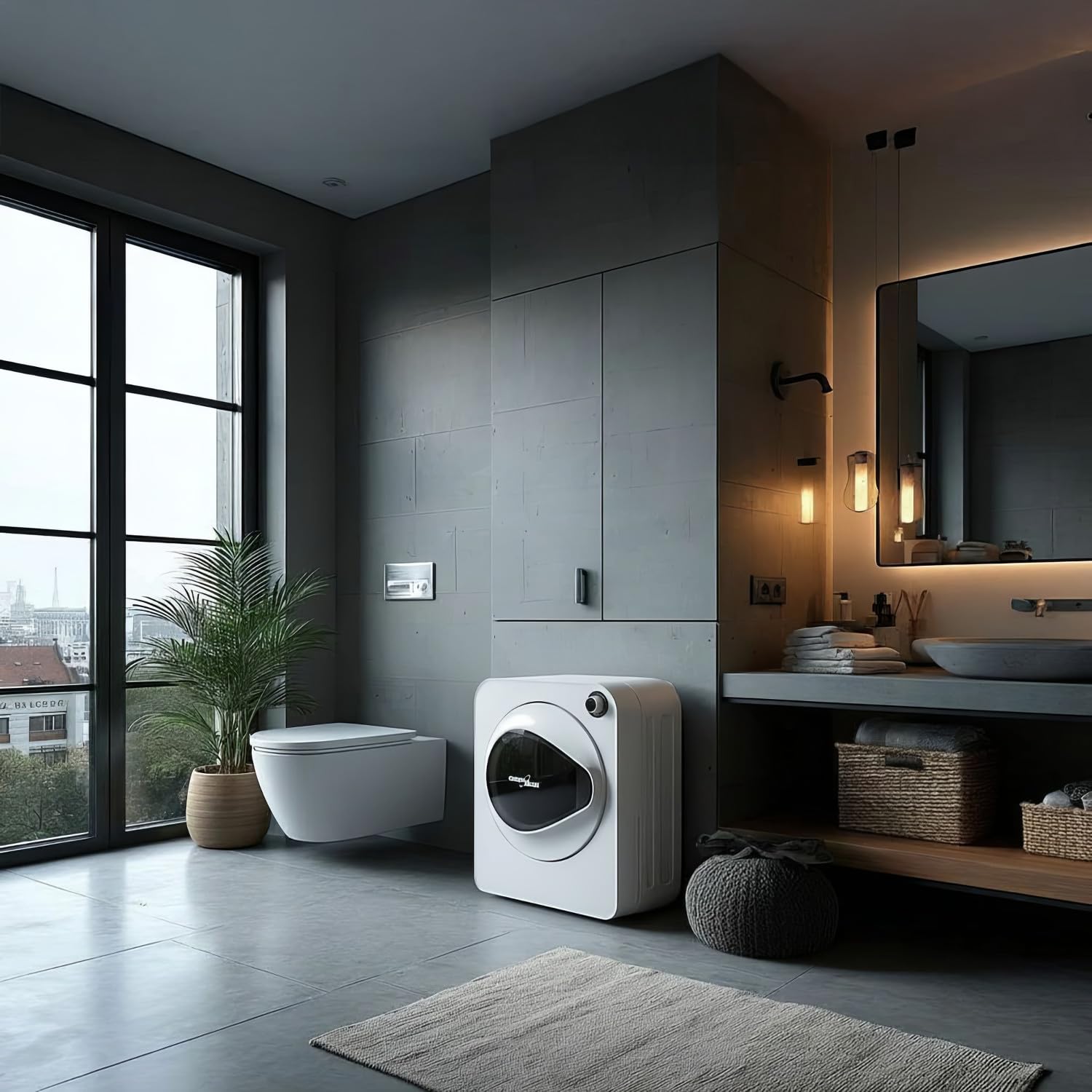 Green Blue GB405 Asciugatrice elettrica 830W / 3kg / Asciugatrice per vestiti a libera installazione o a parete 5programmi di asciugatura Libera installazione (Acsiugatrice GB405)