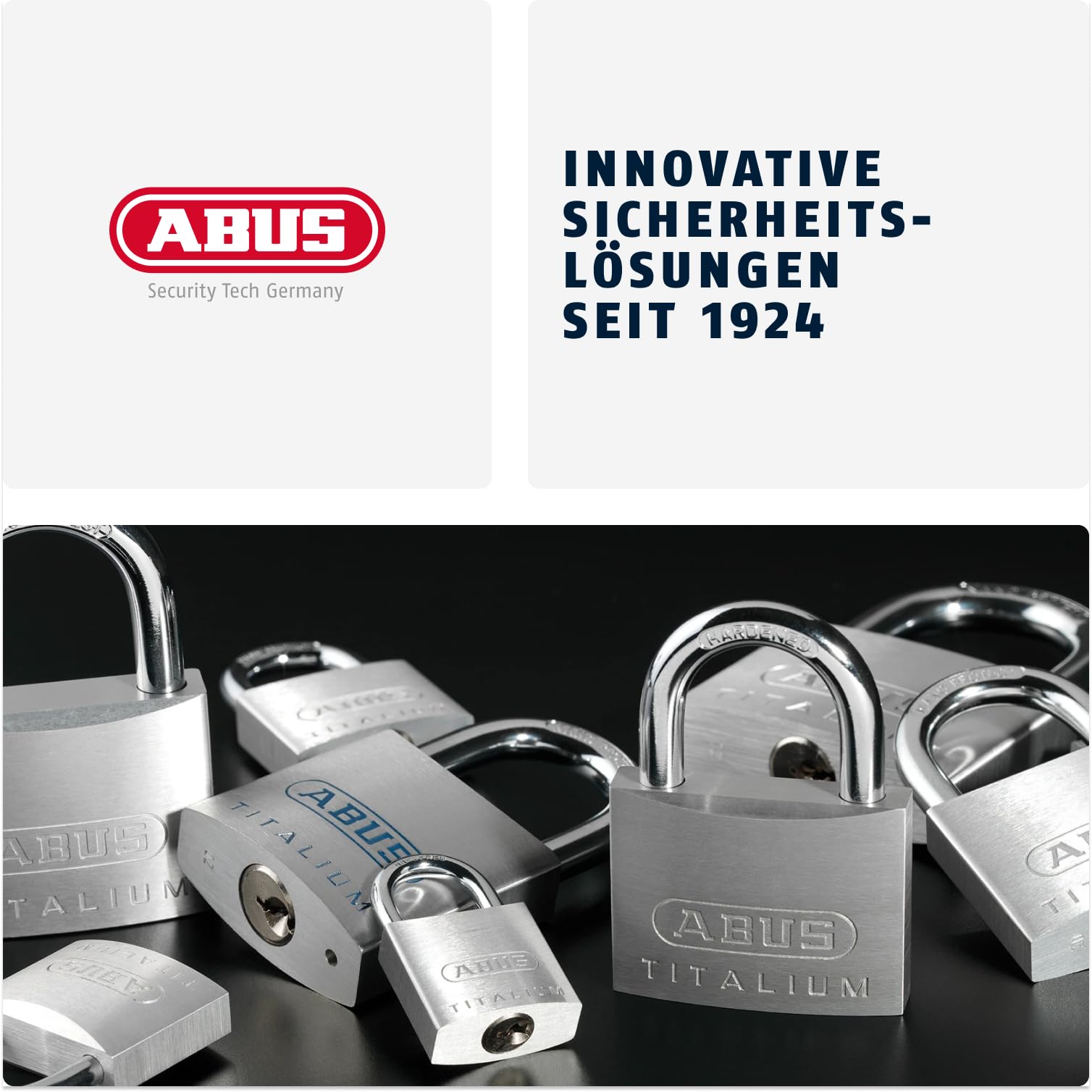 ABUS Lucchetto Titalium 64TI/60 - Lucchetto Da Cantina Con Corpo In Alluminio Speciale - Arco In Acciaio Temprato - Livello Di Sicurezza ABUS 6