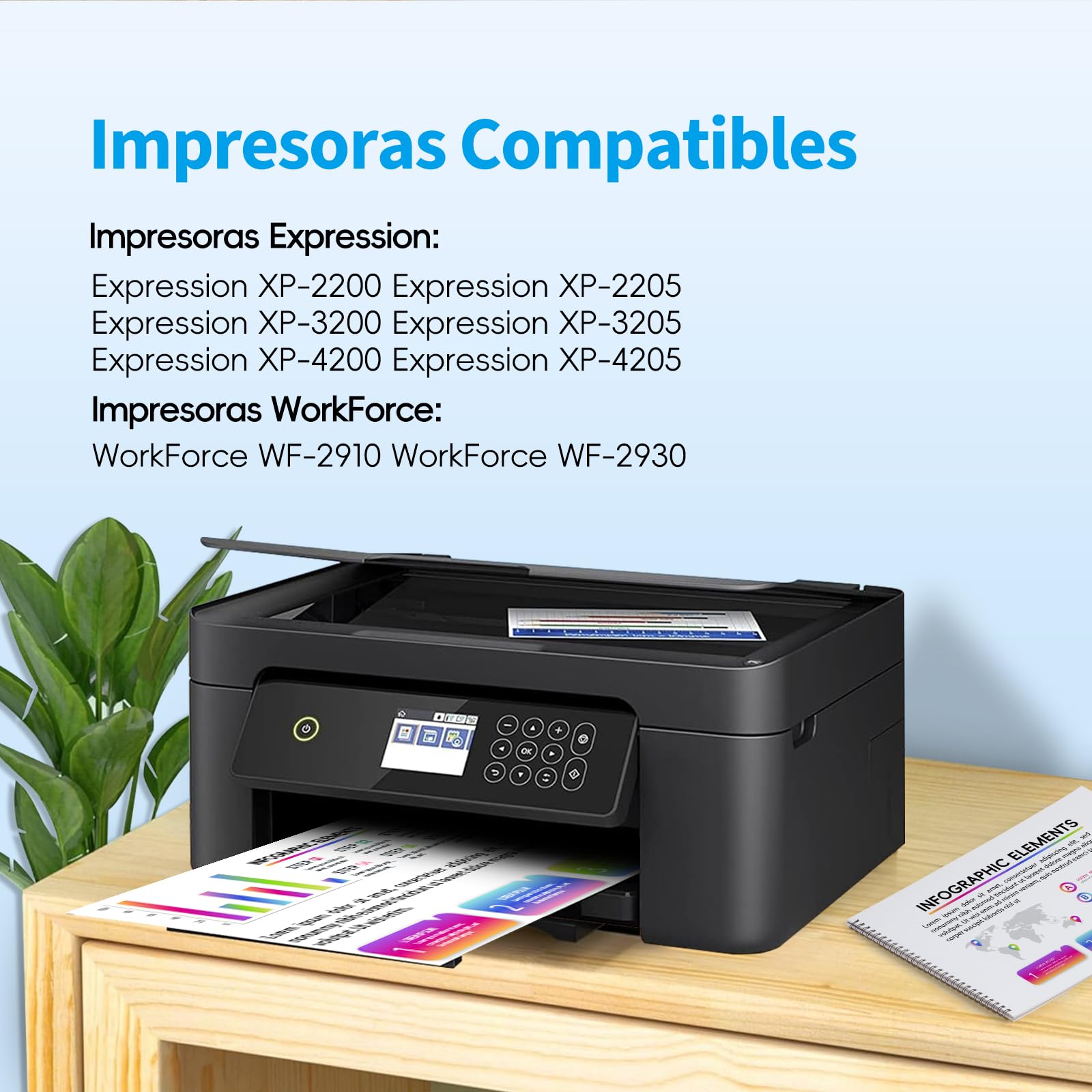 Cartuchos de impresora 604XL compatibles con Epson Multipack para Expression Home XP-3200 XP-2200 XP-4200 XP-2205 XP-3205 XP-4205 Workforce WF-2910 WF-2930 WF-2935 2950