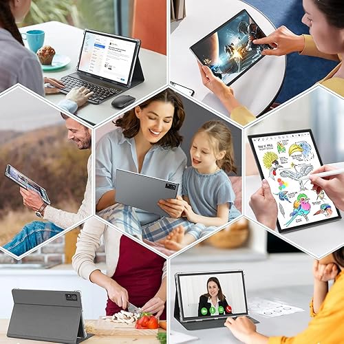 Miniatura 7 de YOBANSE Tablet Android de 10 pulgadas, tableta Android 12, 8GB RAM 128GB ROM, 1TB Expand, 5G WiFi, 4GLTE, Bluetooth, batería de 8000 mAh,