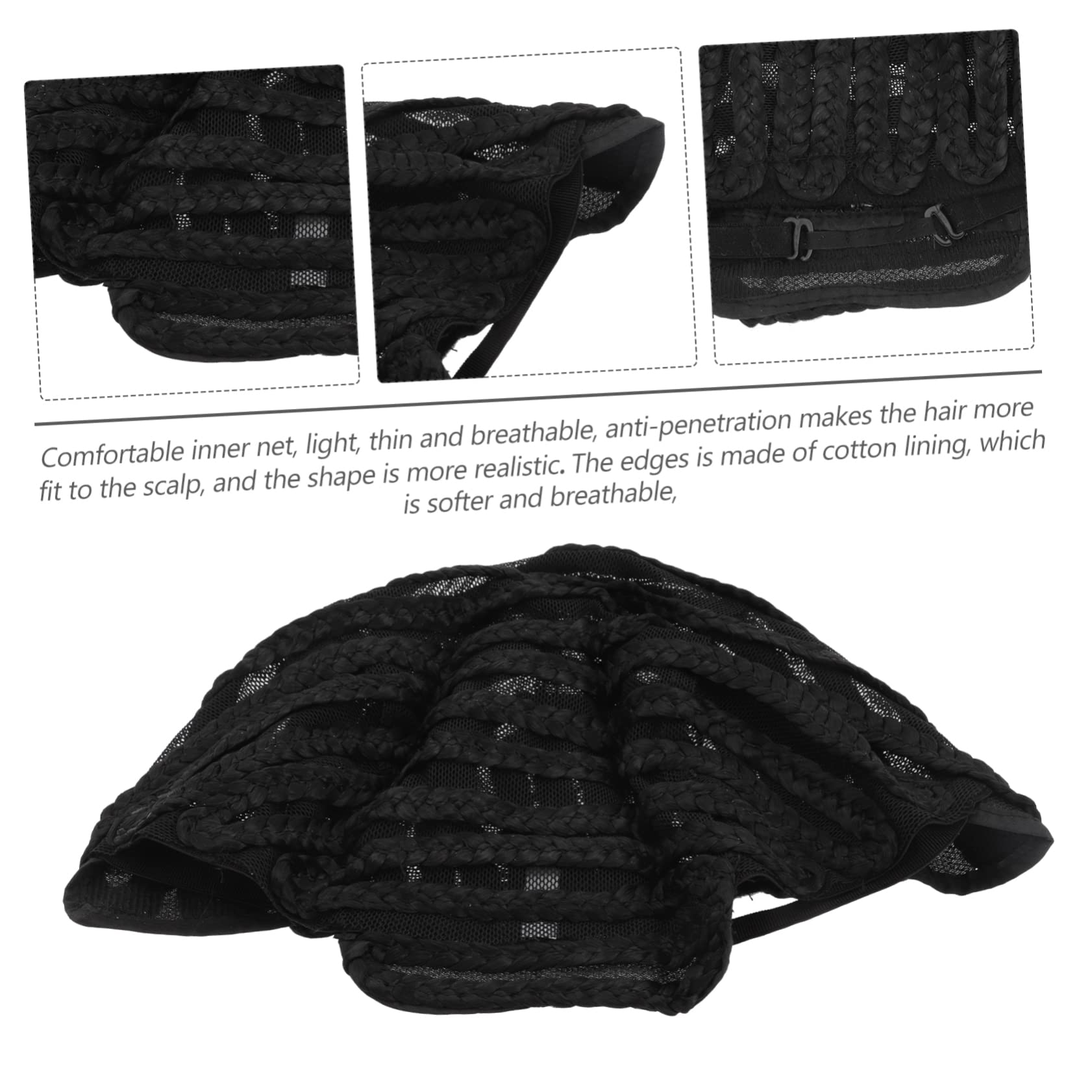 FRCOLOR Crochet Wig Cap Braided Cap Elastic Wig Caps for Women Hair Net for Wig Sleep Cap