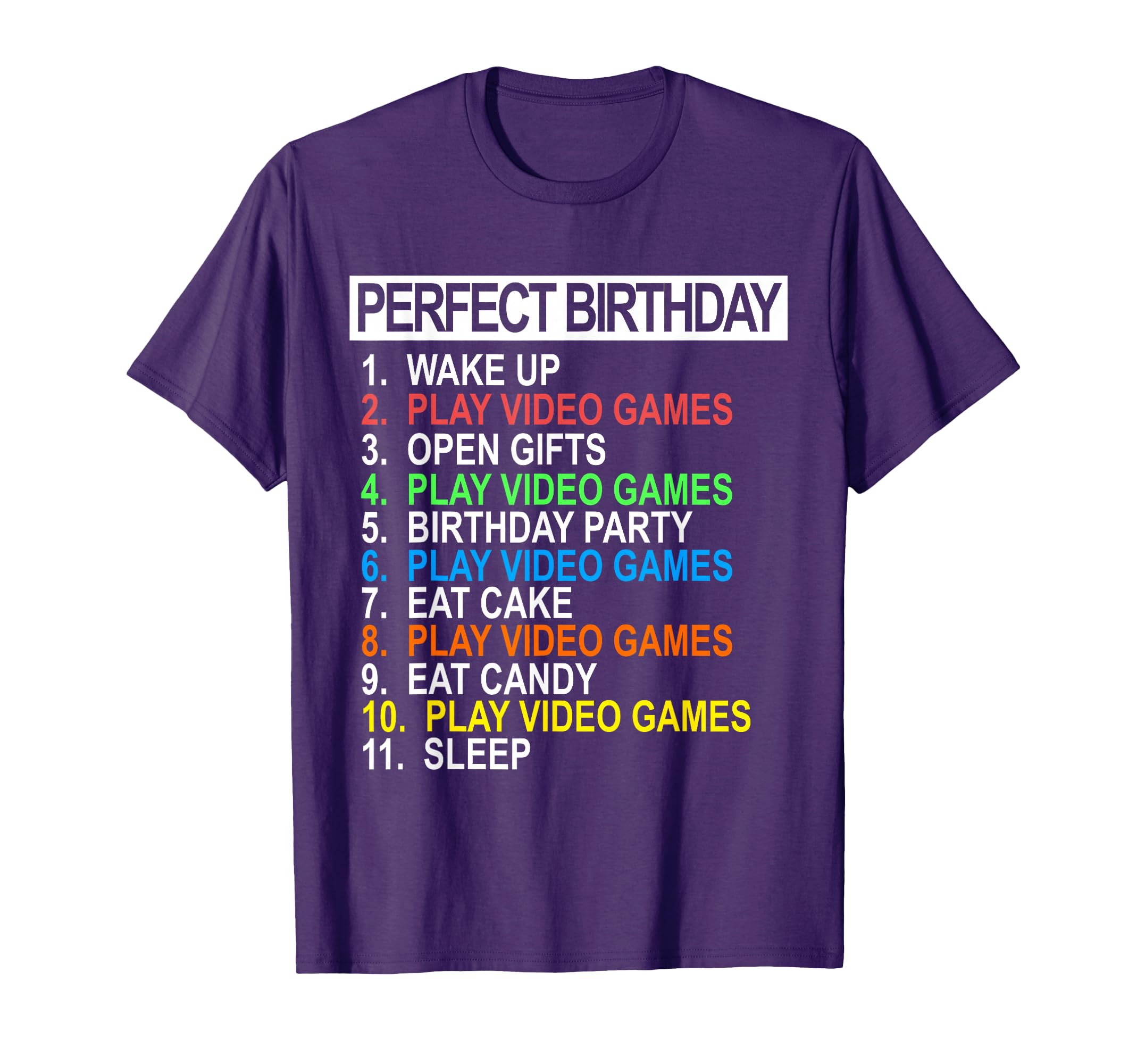 The Perfect Birthday Video Games T-shirt Funny Gamer T-Shirt