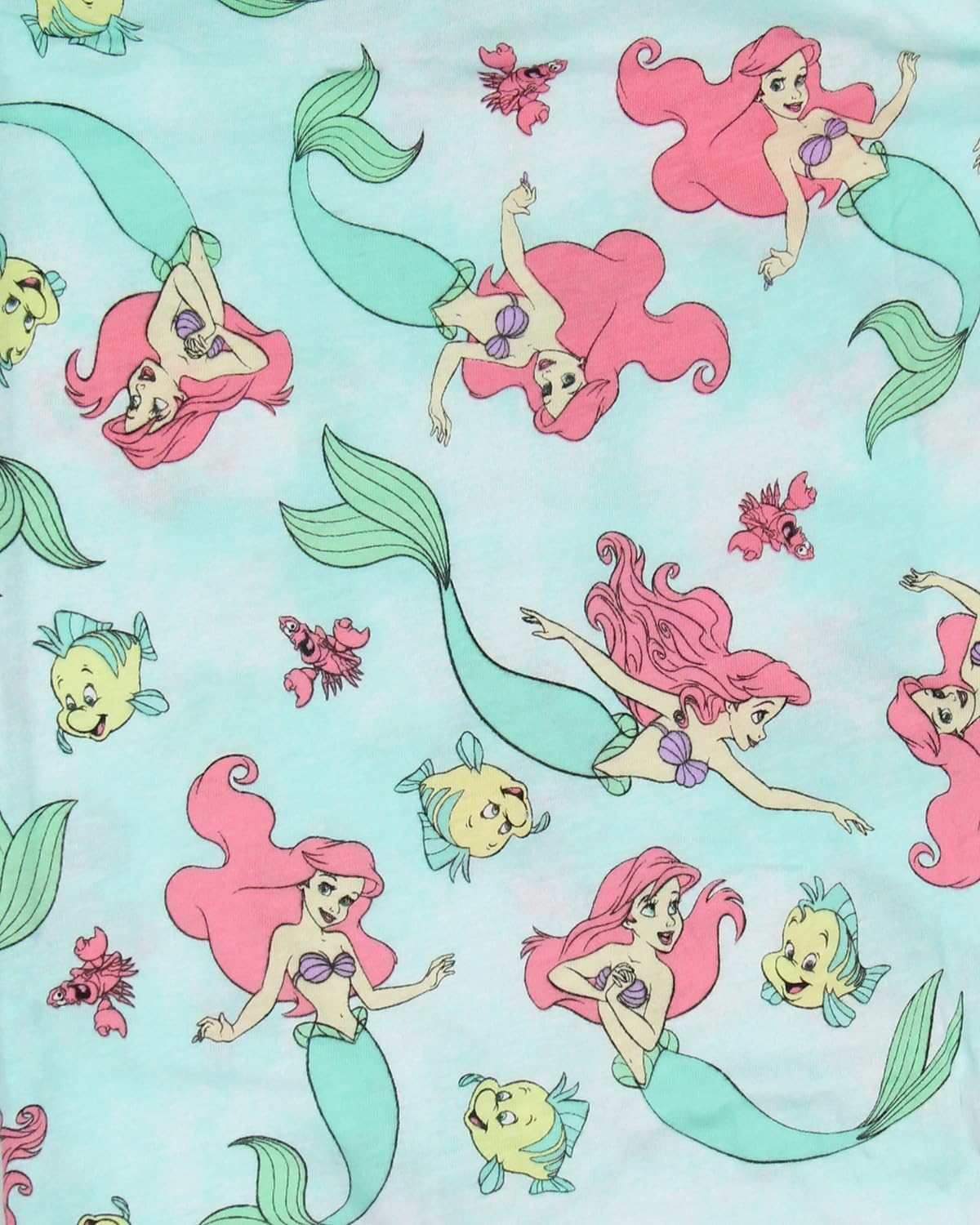 Disney Adult The Little Mermaid Ariel Flounder Sebastian All Over Print Pajama Sleep Lounge Pants For Men and Women - Image 3