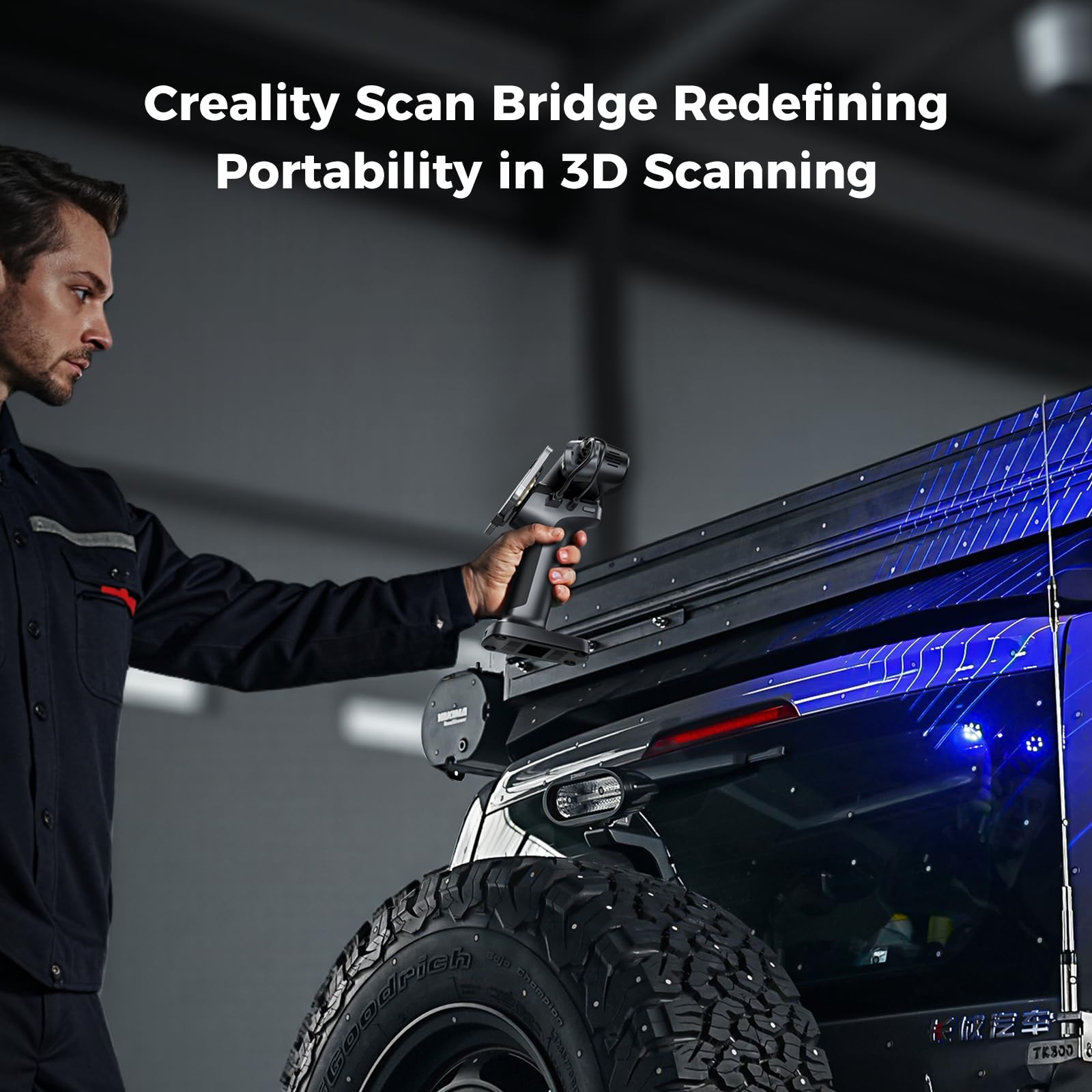 Creality Scan Bridge for 3D Scanner CR-Scan Raptor, Supports WiFi 6 Wireless Screen Mirroring, Large Capacity and Fast Charging, Lightweight and Compact for use