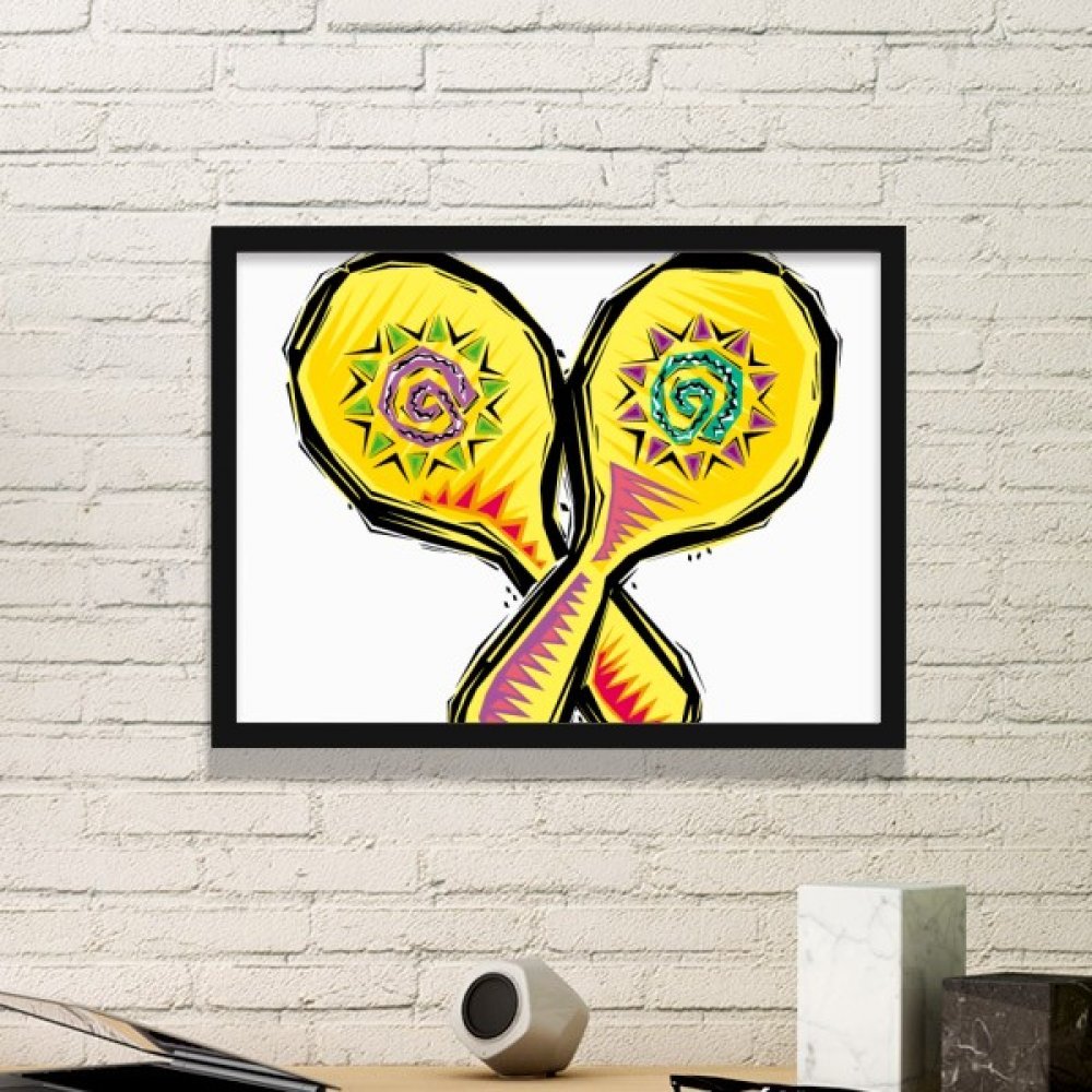 Cadre Art Jaune Racket Mexicon pour transformer un mur vide en espace artistique coloré