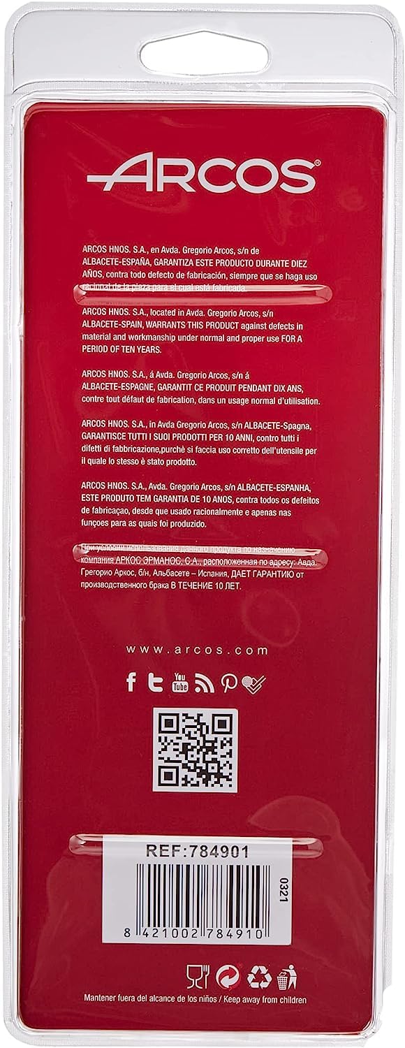 Arcos Serie Prochef Forbici da Cucina Lama Acciaio Inossidabile 195 mm Manico Polipropilene Nero