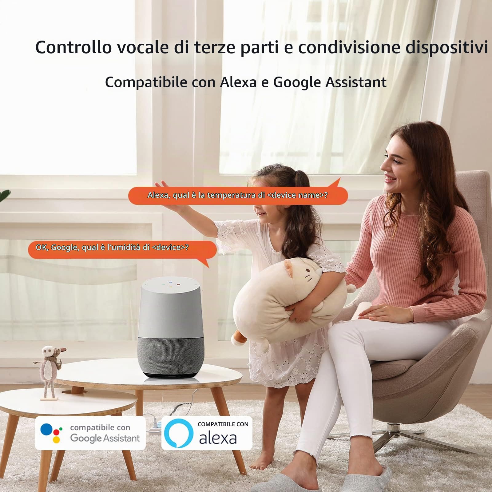 eMylo Termometro Igrometro Ambiente WiFi, Umidità e Temperatura Interno Bluetooth con App Intelligente Registrazione Dati per Camera Serra Garage Cantina di Vini