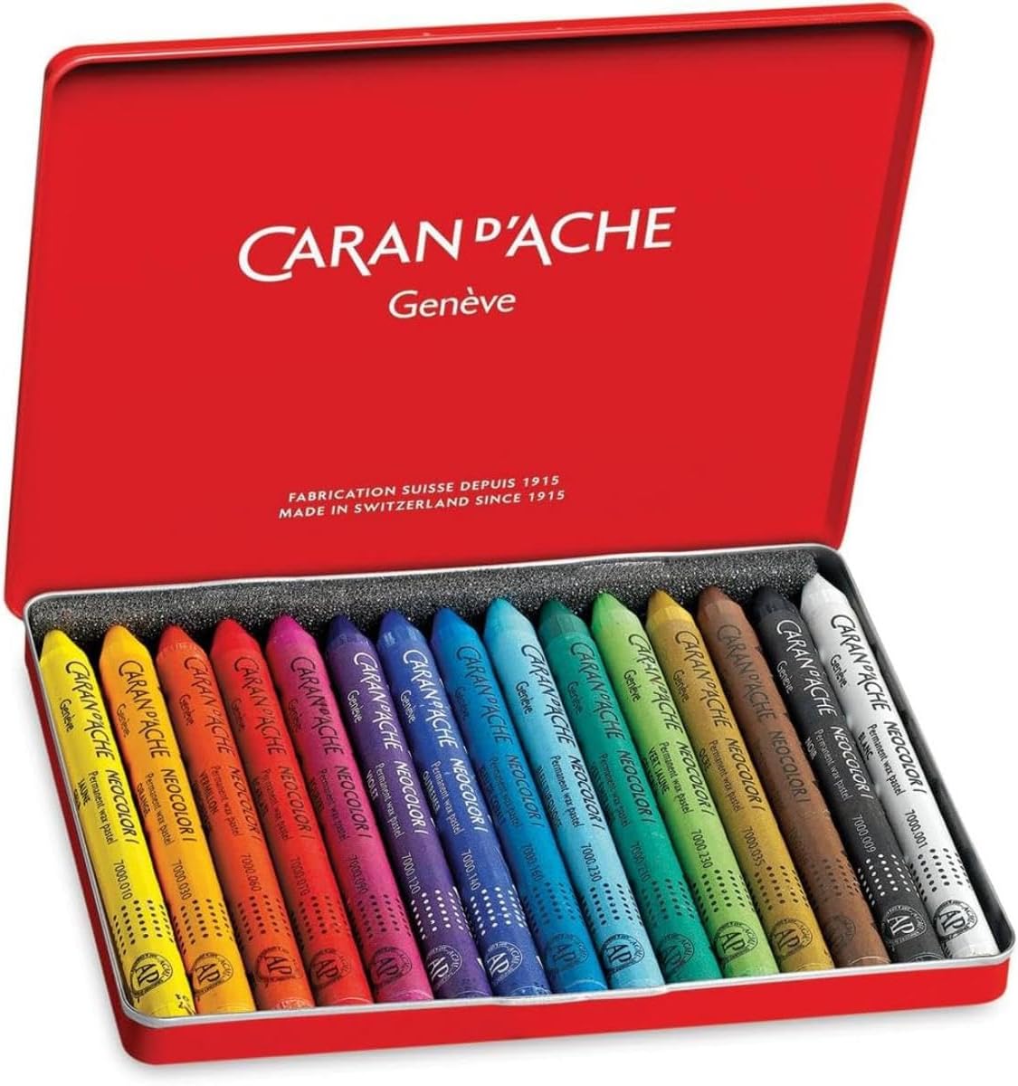 Neocolor I Water-Resistant Wax Pastels, 15 Colors