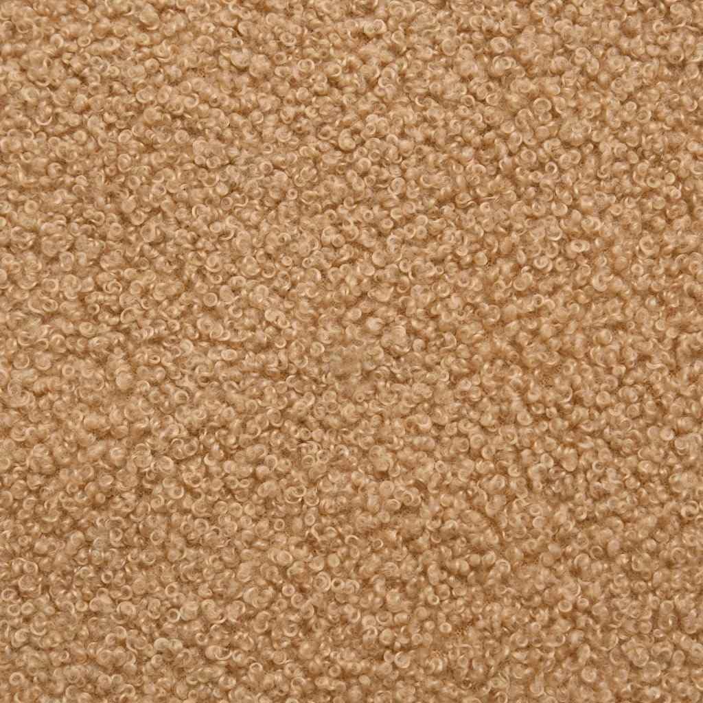 Sofá modular con cojín beige, tapizado en tejido de lana de cordero, 324 x 105 x 64 cm, sofá de 3 piezas con reposabrazos, asiento y respaldo
