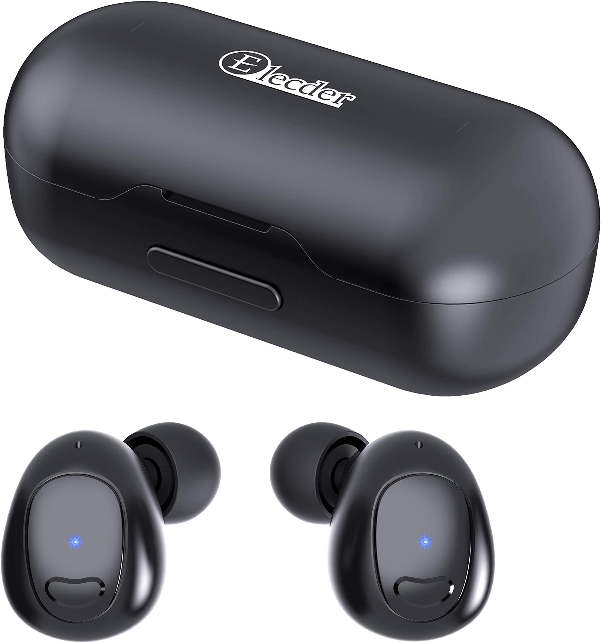 Elecder D9 True Wireless Earbuds Bluetooth 5.0 Sport Headphones 3D Stereo Sound in-Ear Earphones with Microphone, Charging Case, IPX5 Sweatproof for Workout, Running, Update