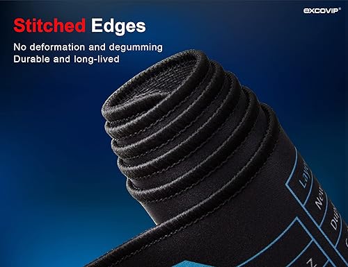 Miniatura 3 de Alfombrilla de mouse grande extendida para juegos, tamaño XXL, base de goma antideslizante gruesa, superficie de tela lisa, para teclado, mouse para