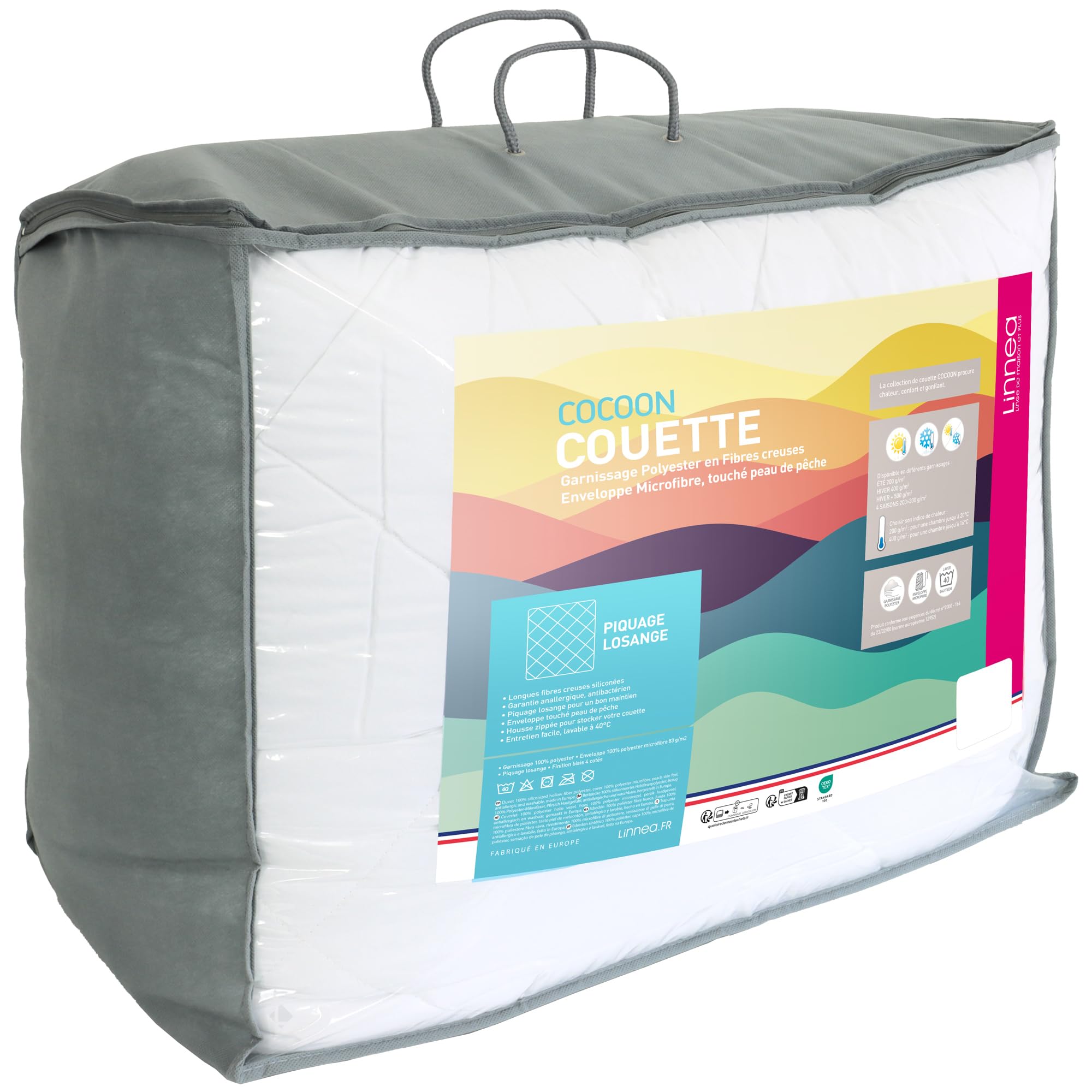 Linnea Couette Hiver 300x240 cm Cocoon garnissage Fibre Polyester 400 g/m2