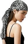 Fmeida 35’’ Écharpe tête de satin, en soie comme des bandanas pour les femmes avec boîte cadeau 35" Grand carré, boîte cadeau & Carte, Silky Satin Feel, Protection des cheveux, Sommeil & Style, port multi-voies