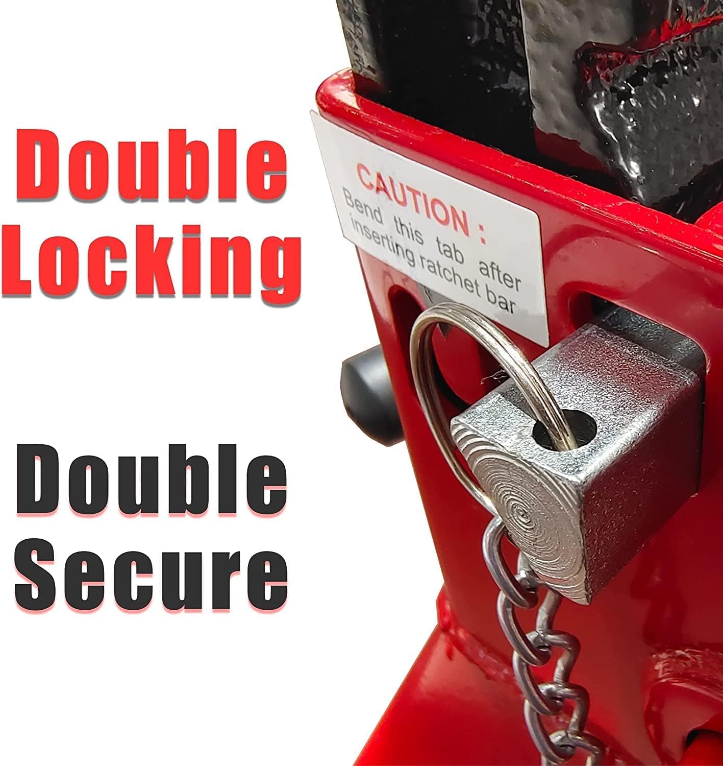 BIG RED TAM43002A Torin Steel Jack Stands: Doble Bloqueo, Capacidad de 3 toneladas (6 Libras), Rojo, 1 par