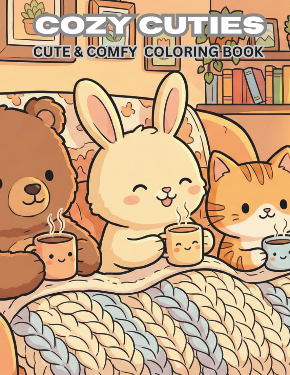 Cozy Cuties: A Simple Kawaii Coloring Book Featuring Cute Animals for Adults and Teens