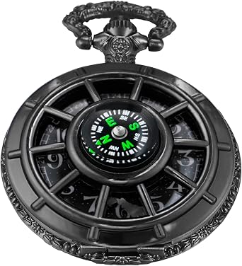 Christmas Eve Series Quartz Pocket Watch Jewelry Pendant Necklace for Men with Chain Quartz Pocket Watch Gift,CF118 , Classic