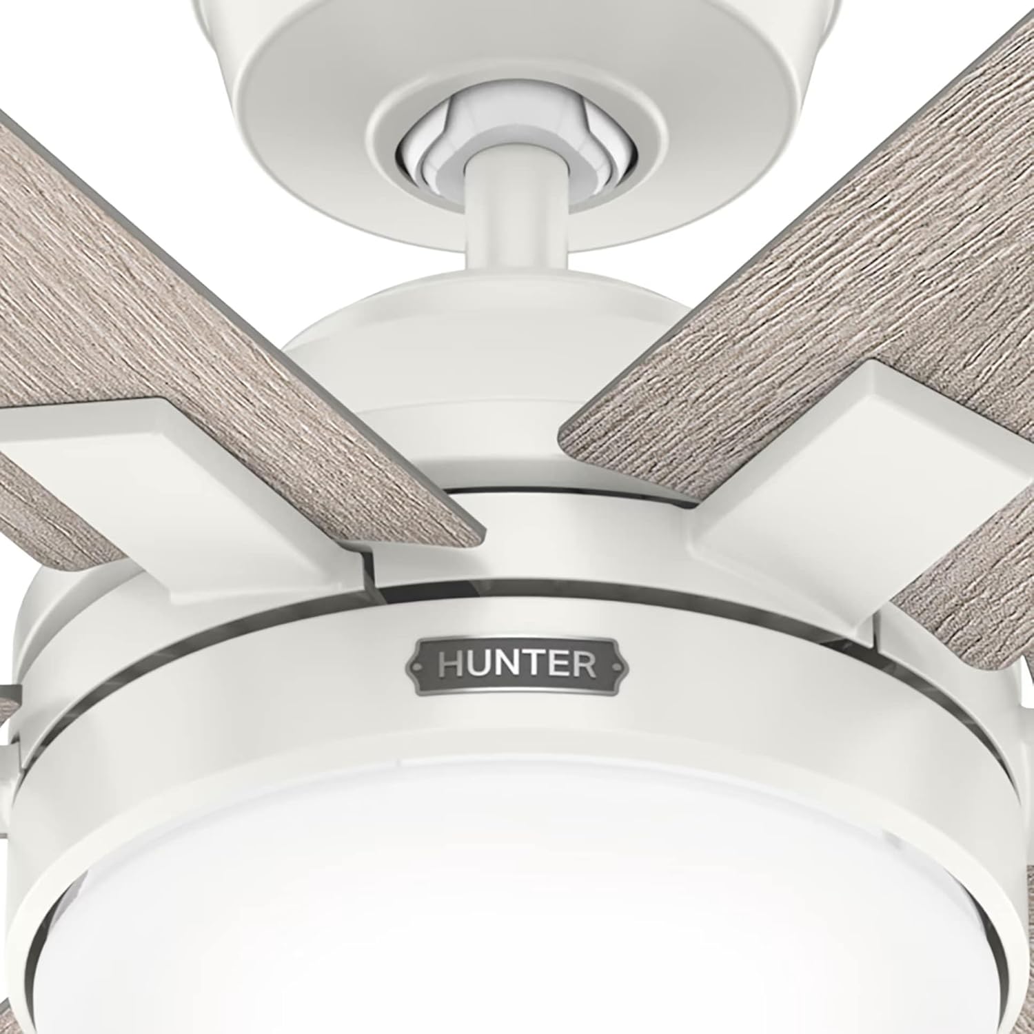 Hunter Fan 52 Inch Casual Fresh White Finish Indoor Ceiling Fan With LED Light Kit and Remote Control (Renewed)