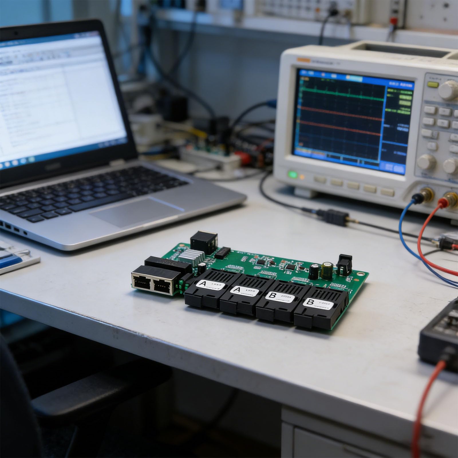 Convertisseur de média à fibre compacte 4 opt 3 ports RJ45 connecteur monomode pour réseau 20 km d'extension Ethernet à distance