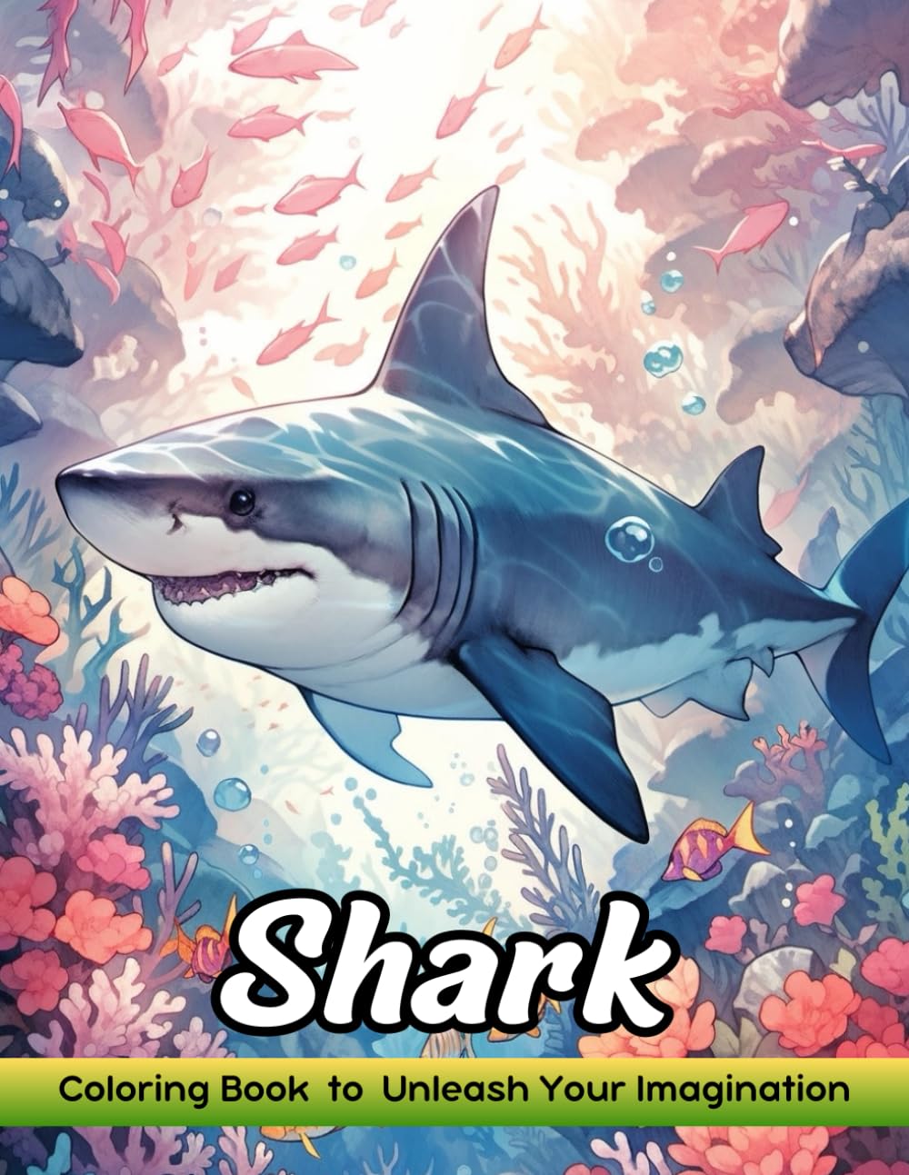 Amazon.com: Shark: Coloring Book for Adults with Shark for Stress ...